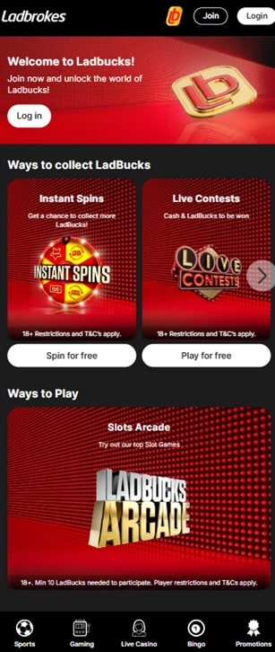 ladbrokes sister sites mobile