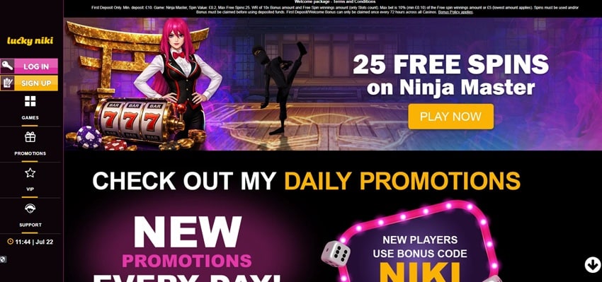 Queen Vegas sister site Lucky Niki