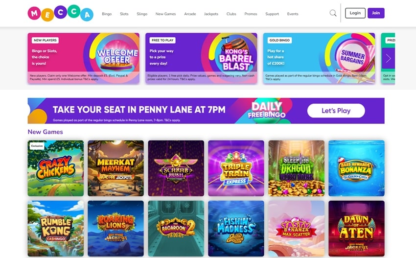 Magical Vegas sister site Mecca Bingo