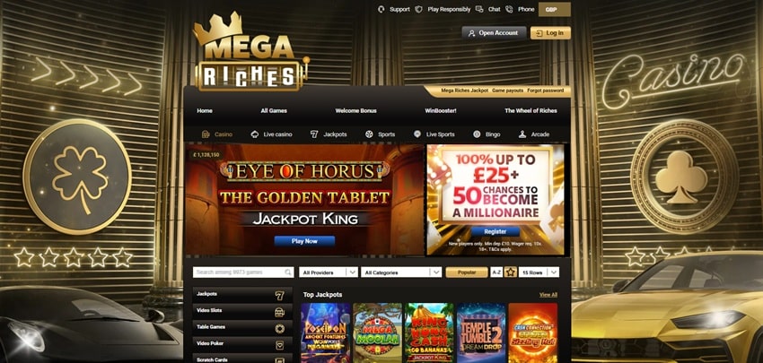 mr vegas sister sites mega riches