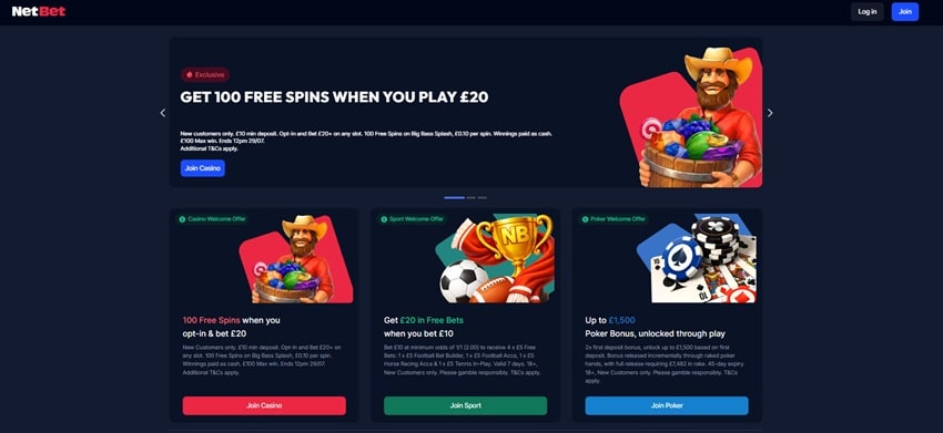 netbet sister sites homepage