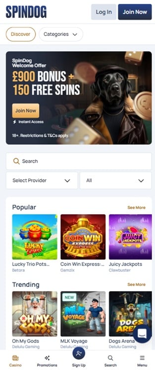 spindog sister sites mobile