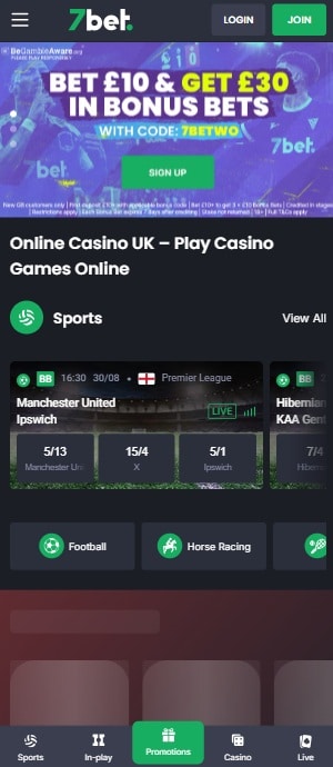 7bet sister sites mobile screenshot