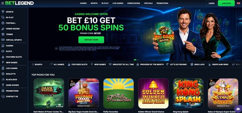 betlegend sister sites homepage