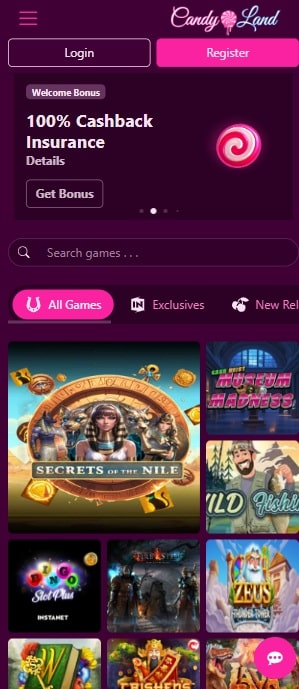 candyland casino sister sites mobile screenshot
