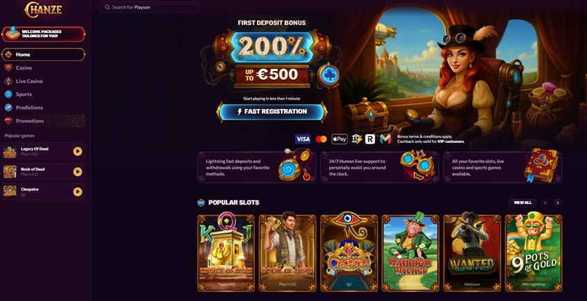 rapter casino sister sites chanze casino