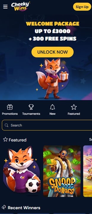 cheeky wins sister sites mobile