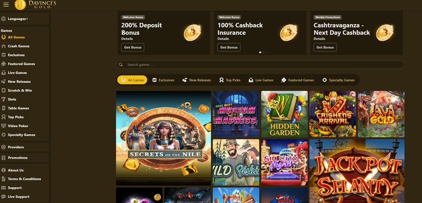 avantgarde casino sister sites davincis gold