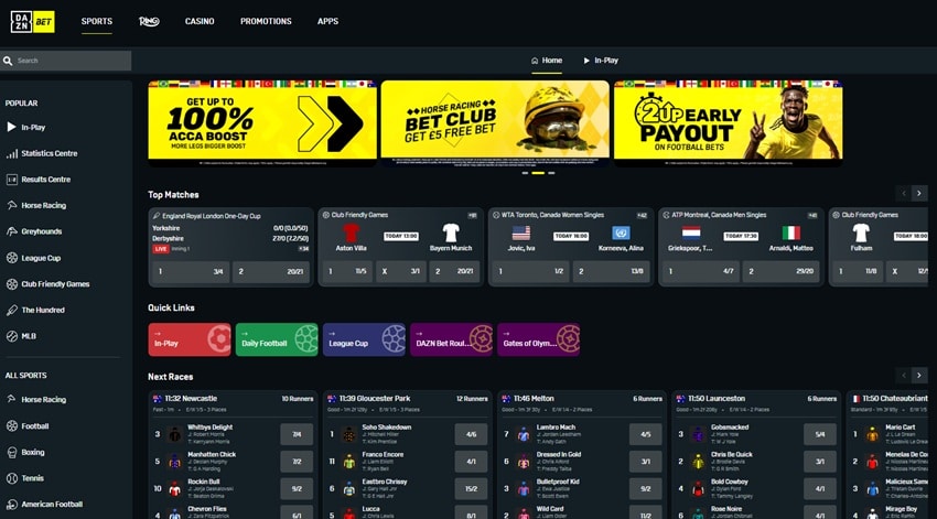 livescore bet sister sites daznbet