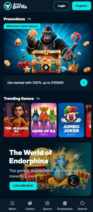 gamble gorilla sister sites mobile screenshot