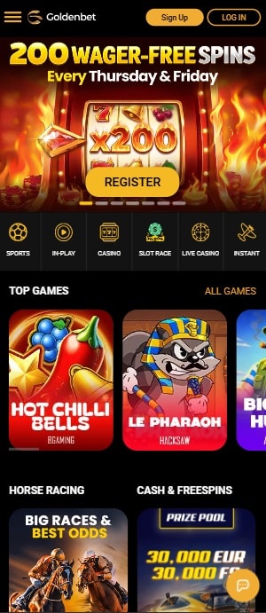 goldenbet sister sites mobile screenshot