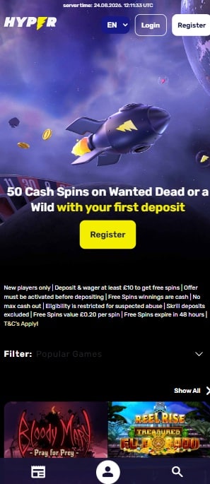 hyper casino sister sites mobile