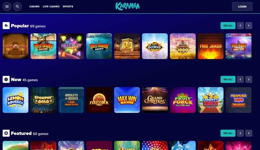 karamba sister sites homepage
