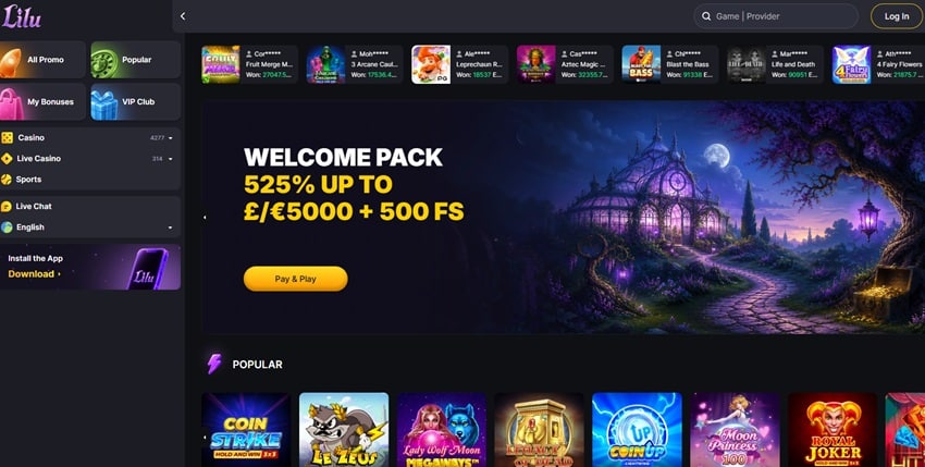 lilu casino sister sites homepage