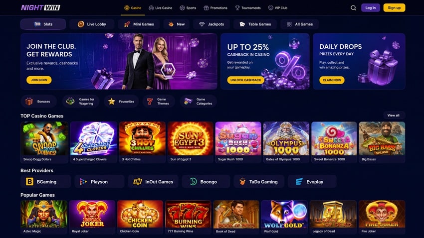 nightwin casino sister sites homepage