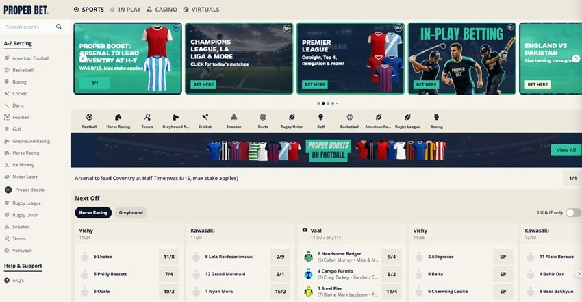 proper bet sister sites homepage
