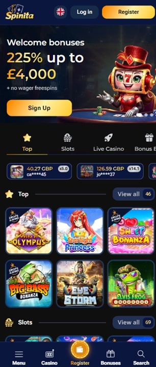 spinita sister sites mobile