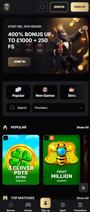 spinkong sister sites mobile