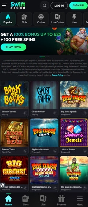 swift casino sister sites mobile