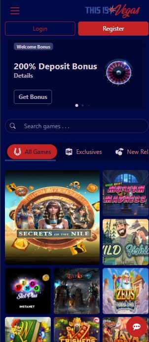 this is vegas sister sites mobile screenshot