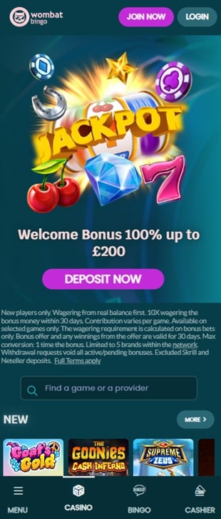 wombat bingo sister sites mobile