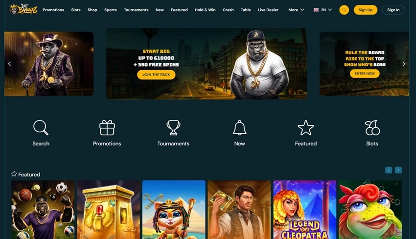 bet bananas sister sites homepage
