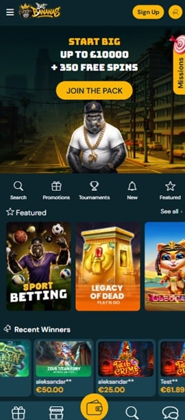 bet bananas sister sites mobile