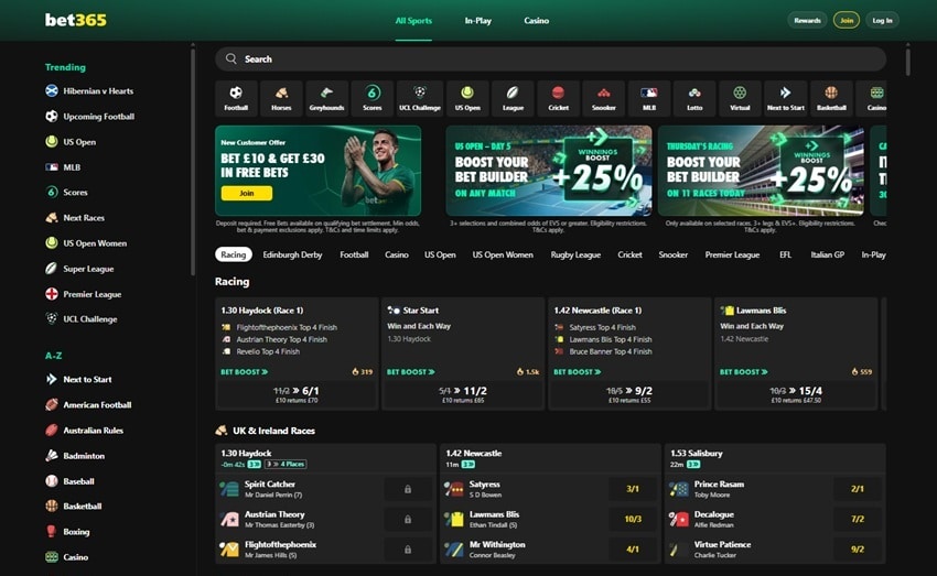 bet365 sister sites homepage