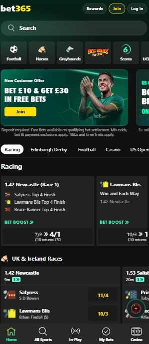 bet365 sister sites mobile screenshot
