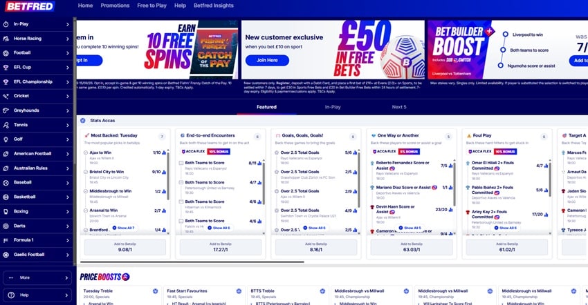 betfred sister sites homepage