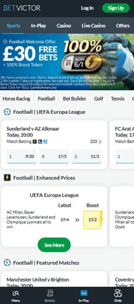 betvictor sister sites mobile