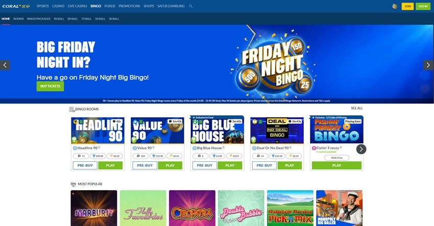 coral sister sites coral bingo