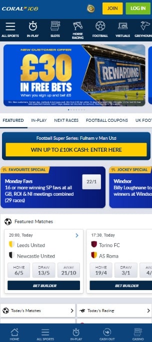 coral sister sites mobile screenshot
