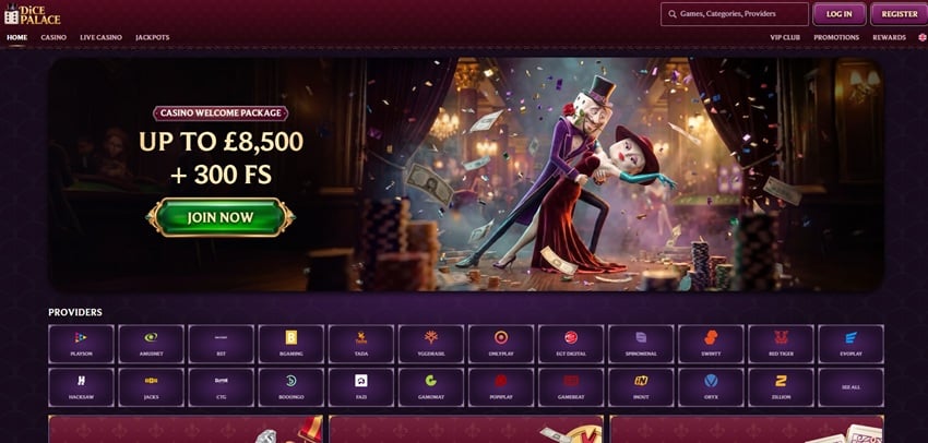 dice palace sister sites homepage