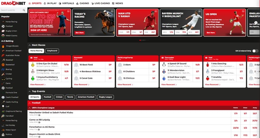 dragonbet sister sites homepage