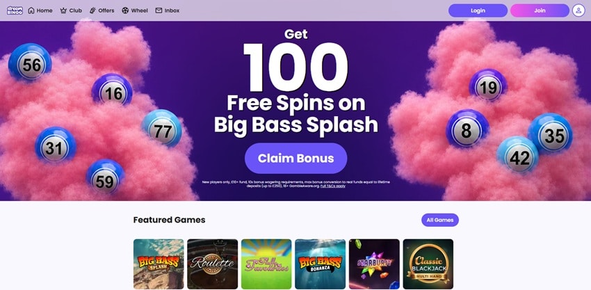dream bingo sister sites homepage