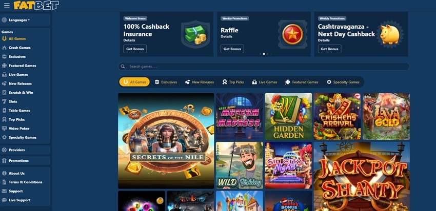 fatbet casino sister sites homepage