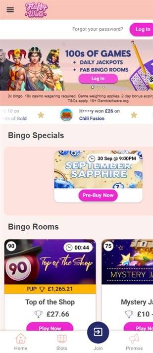 Fluffy Wins sister sites mobile