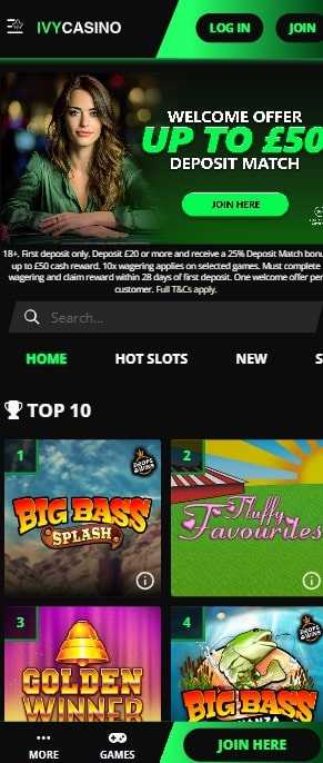 ivy casino sister sites mobile screenshot