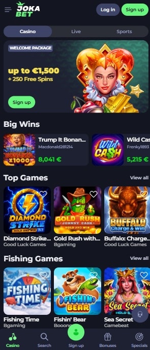 jokabet sister sites mobile screenshot