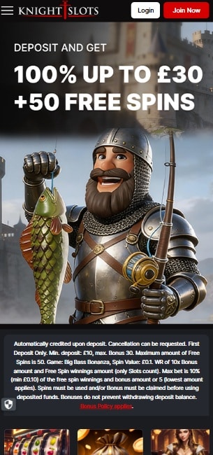 knight slots sister sites mobile screenshot