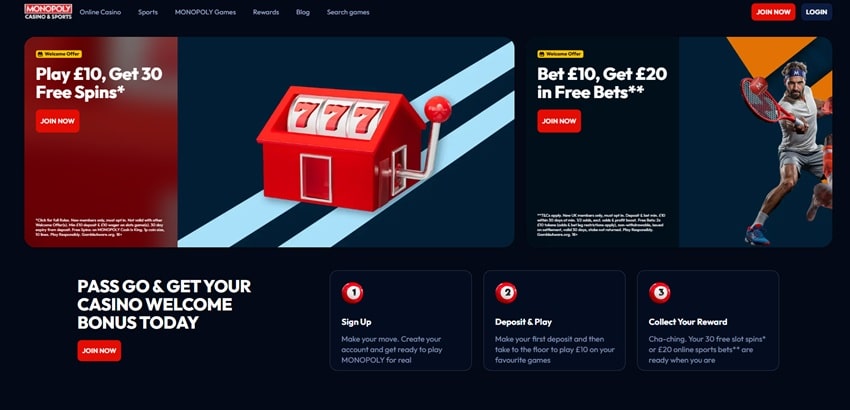 monopoly casino sister sites homepage
