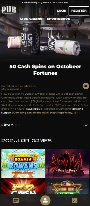 pub casino sister sites mobile screenshot