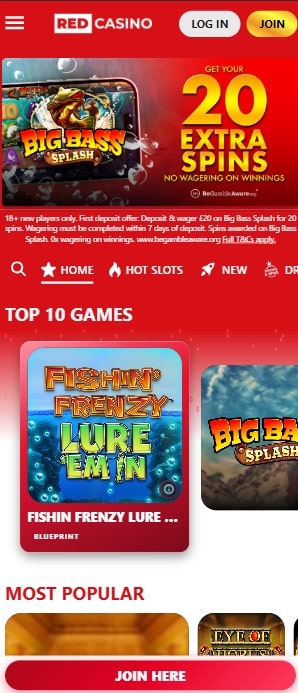 red casino sister sites mobile screenshot