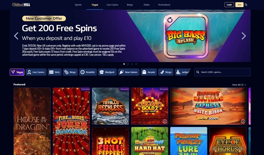 william hill vegas homepage