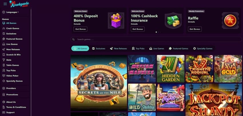 new vegas sister sites avantgarde casino