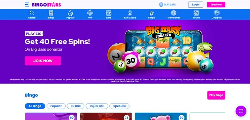 bingo stars sister sites homepage