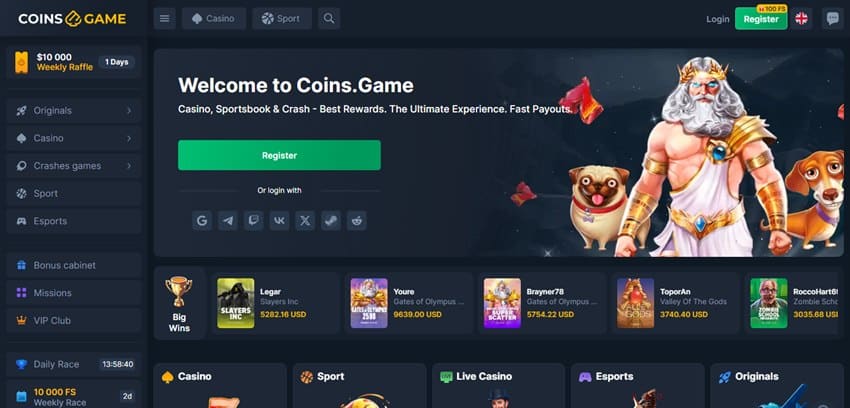 jack.com sister sites coins.game