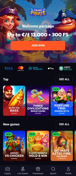 crash pirate sister sites mobile screenshot