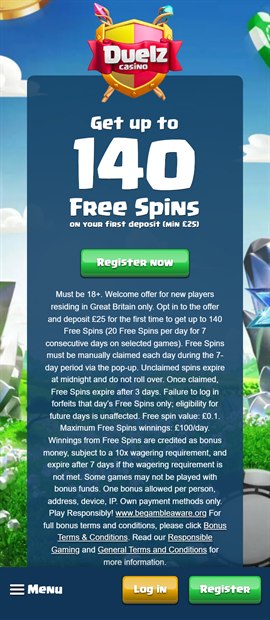 duelz sister sites mobile screenshot